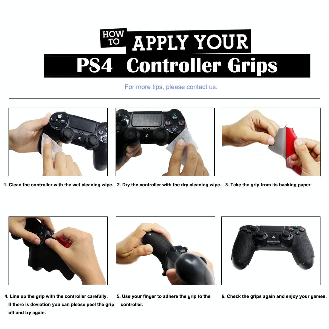 Anti-Slip Protective Sticker For Sony Ps4 Game Handle - Black-1915196902811504645