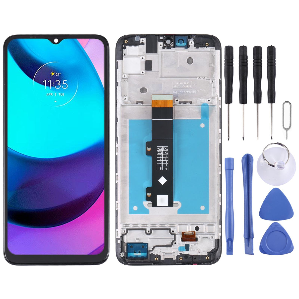 Motorola Moto E20 Lcd Screen With Frame - Full Assembly-1915197788744978439