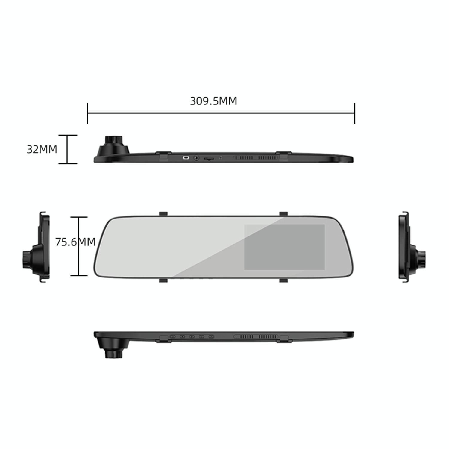 Full Hd Car Mirror Dvr Camera - 4.5 Front & Rearview-1915197574286020609