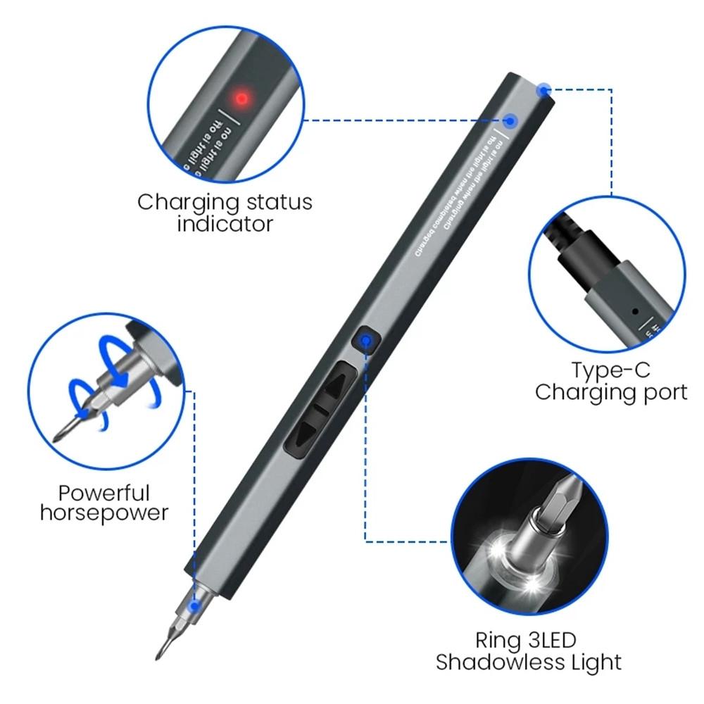 12-In-1 Rechargeable Cordless Electric Screwdriver Set With Type C Port-1915198332028981249