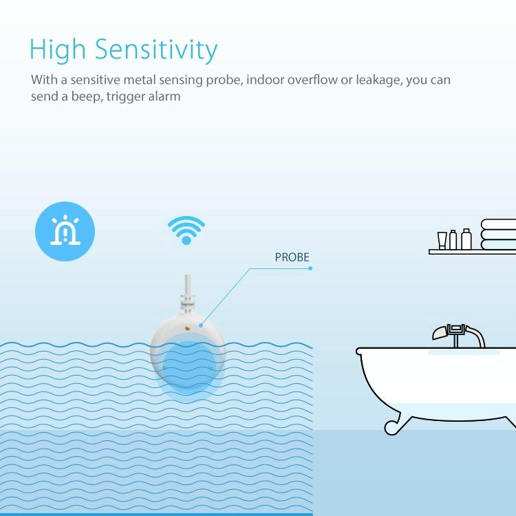 Smart Wifi Water & Flood Sensor - Wireless-1915197241648353284