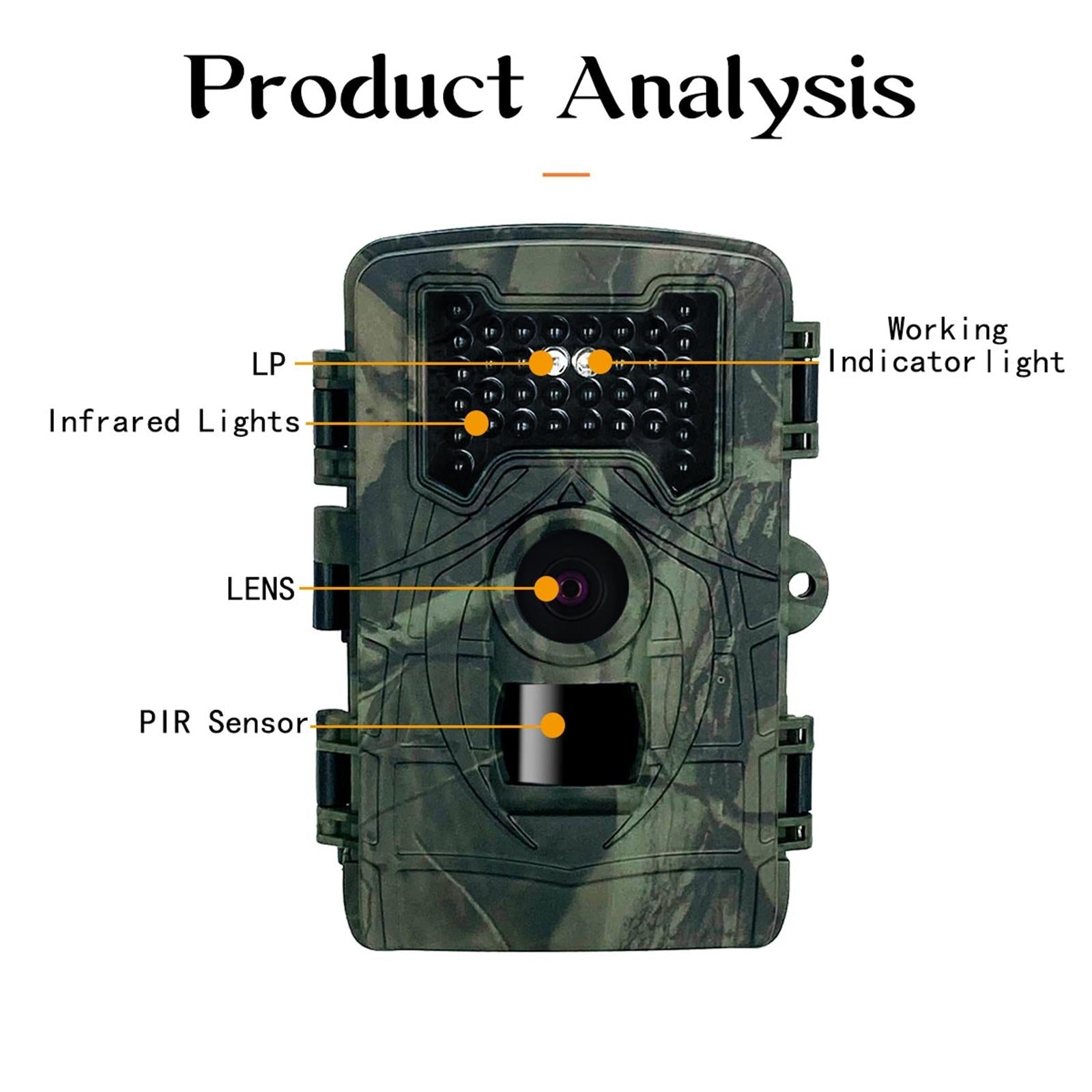 2 Lcd Infrared Night Vision Trail Camera For Wildlife Hunting-1915198426518261761