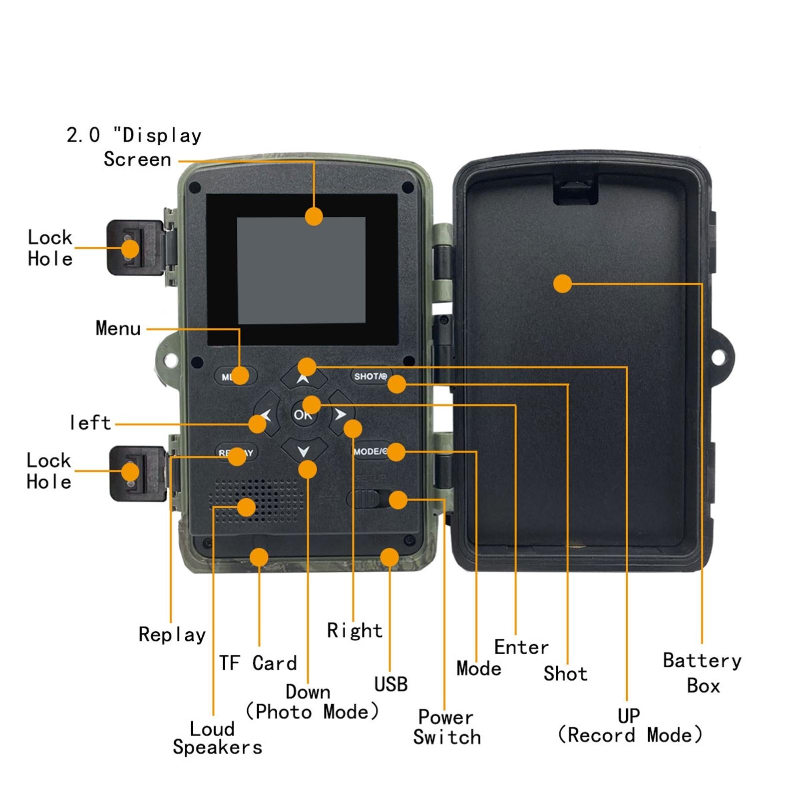 2 Lcd Infrared Night Vision Trail Camera For Wildlife Hunting-1915198426518261763