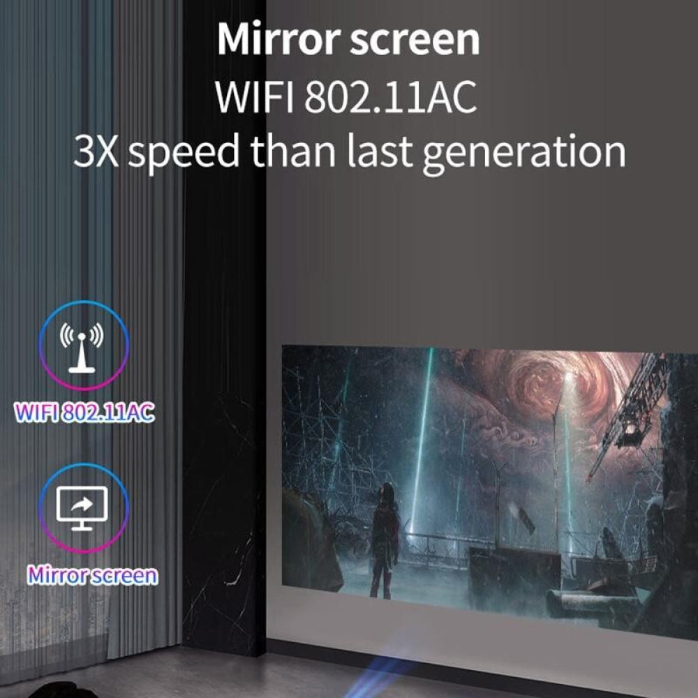 Mini Lcd Digital Projector - 2200 Lumens - Android - White / Black - 800X480-1915196657541189638