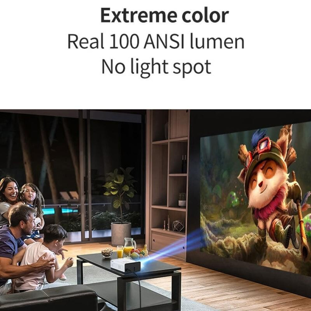 Mini Lcd Digital Projector - 2200 Lumens 800X480 Same Screen Version - White / Black-1915196658384244739