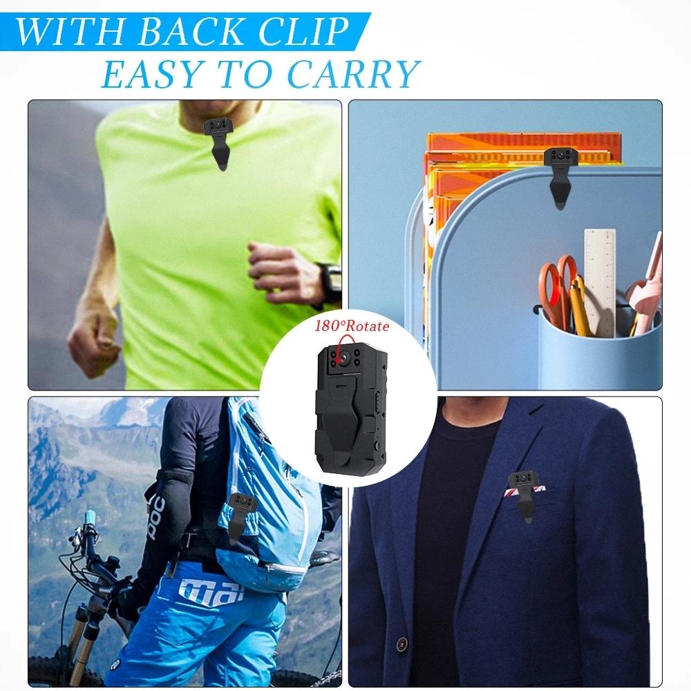 180 Degree Mini Wifi Camera With Back Clip - Black-1915196916036145158