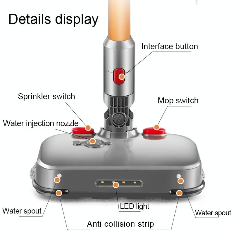 Electric Wet &amp; Dry Mopping Head With Water Tank For Dyson V7 / V8 / V10 / V11-1915198116387229697