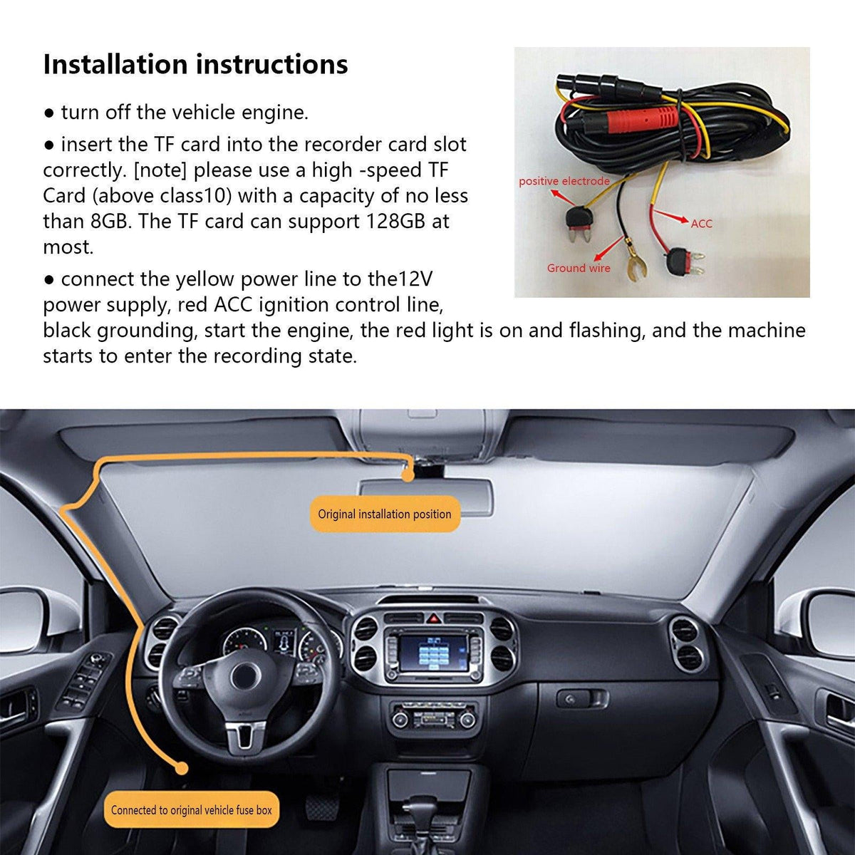 Hd Night Vision Wifi Car Dash Cam - Single Camera-1915197858664026119