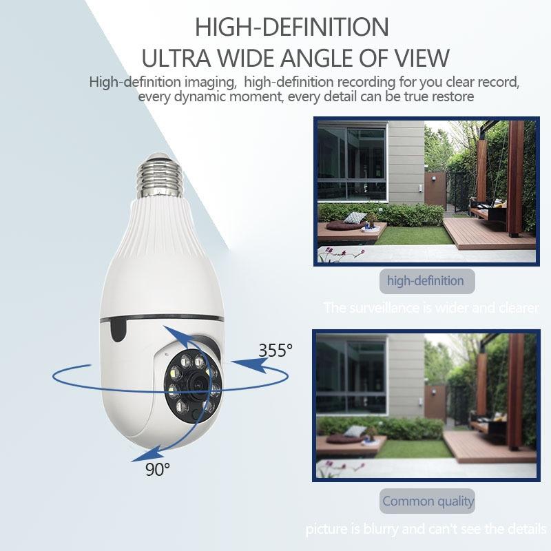 Smart Wifi Bulb Camera With Night Vision & Motion Detection - 3Mp Hd-1915197031970902019