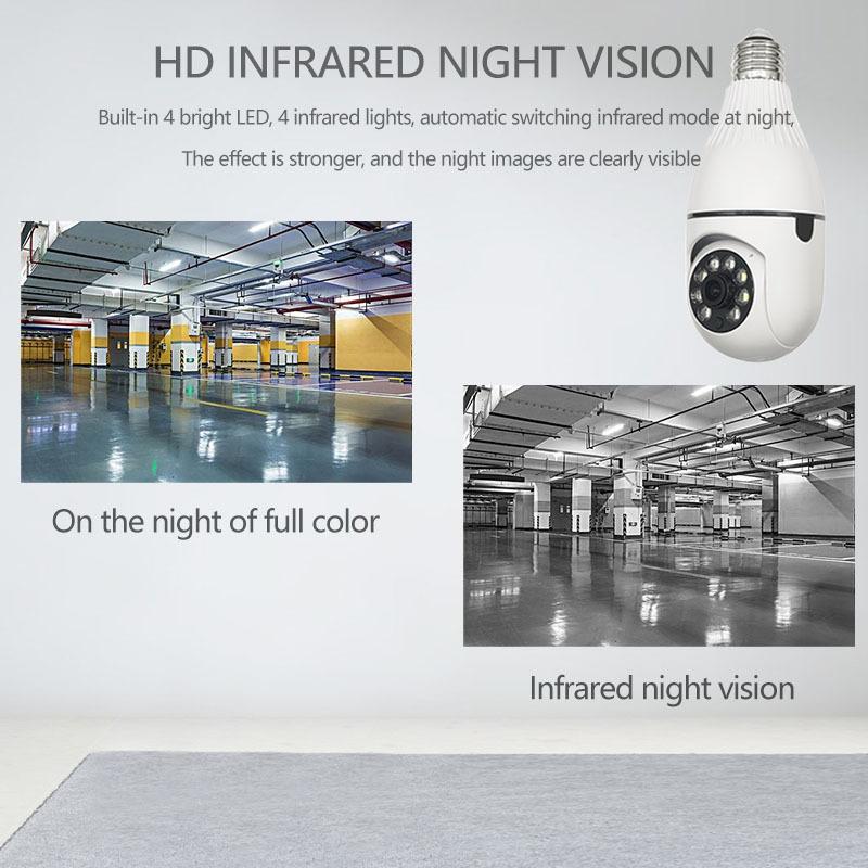 Smart Wifi Bulb Camera With Night Vision & Motion Detection - 3Mp Hd-1915197031970902020