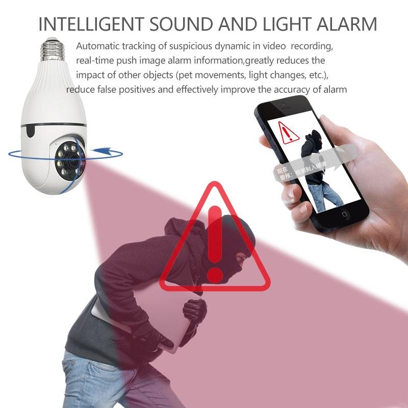 Smart Wifi Bulb Camera With Night Vision & Motion Detection - 3Mp Hd-1915197031970902022