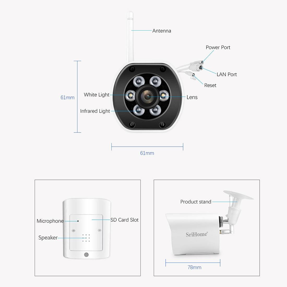 Mini Dual Wifi Outdoor Security Camera With 5.0Mp Resolution And Night Vision - Ip66 Waterproof-1915196655603421185
