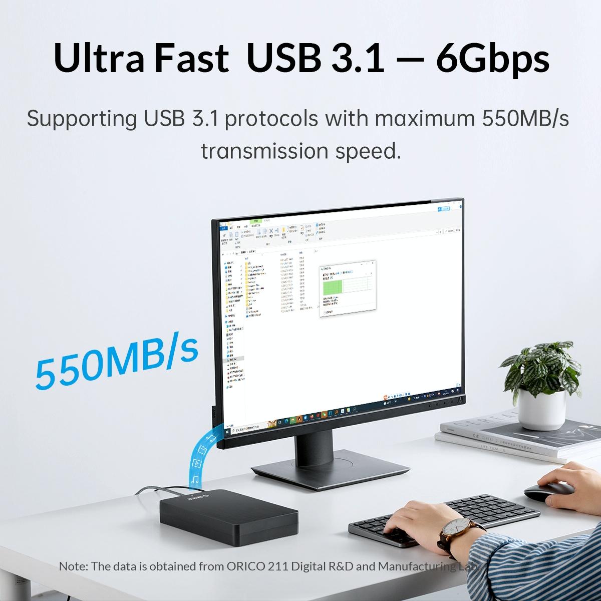 2.5 Usb3.1 Type-C Hard Drive Enclosure - Compact & Fast-1915196659260854275