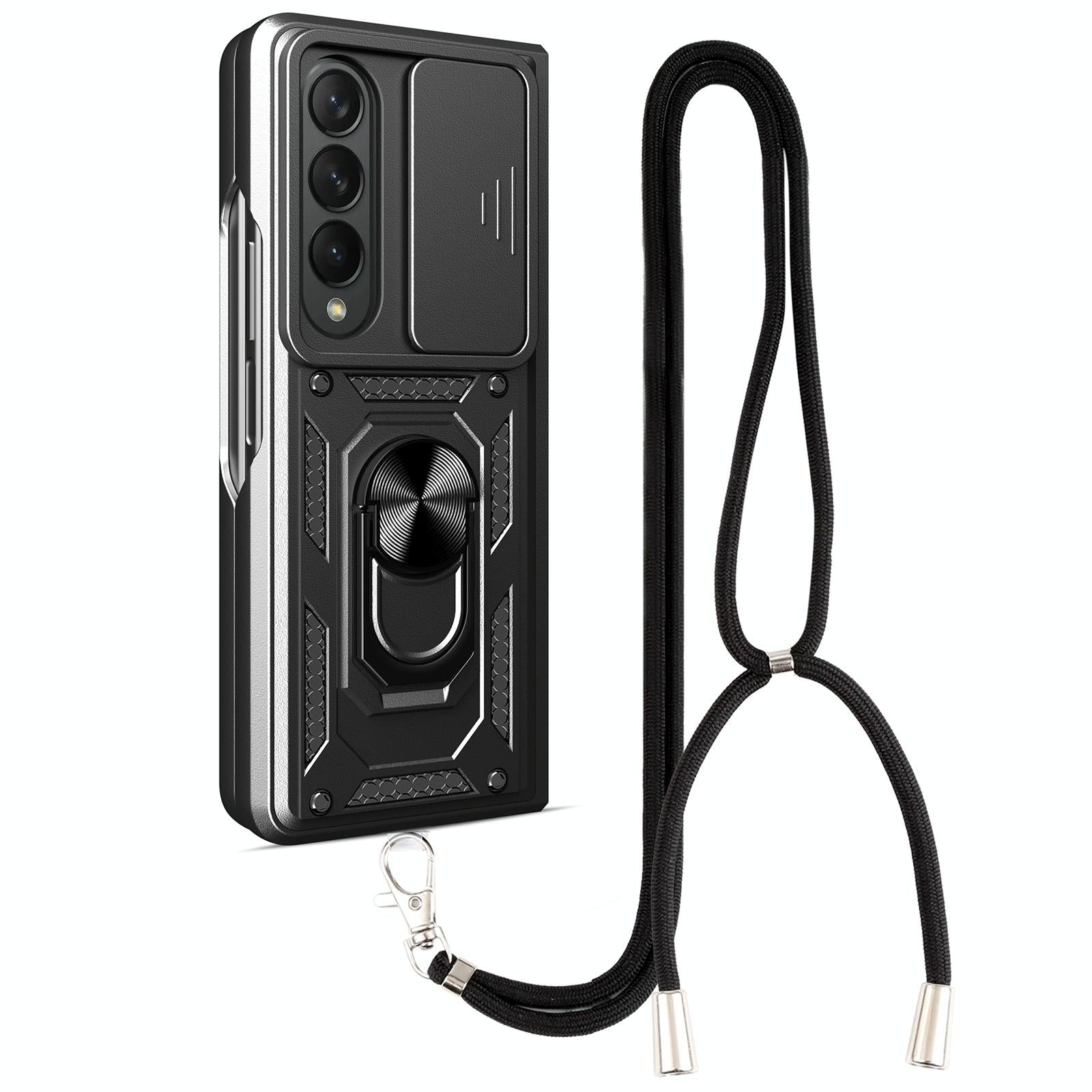 Samsung Galaxy Z Fold 4 Camshield Lanyard Case With Slide Ring-1915196689245933568