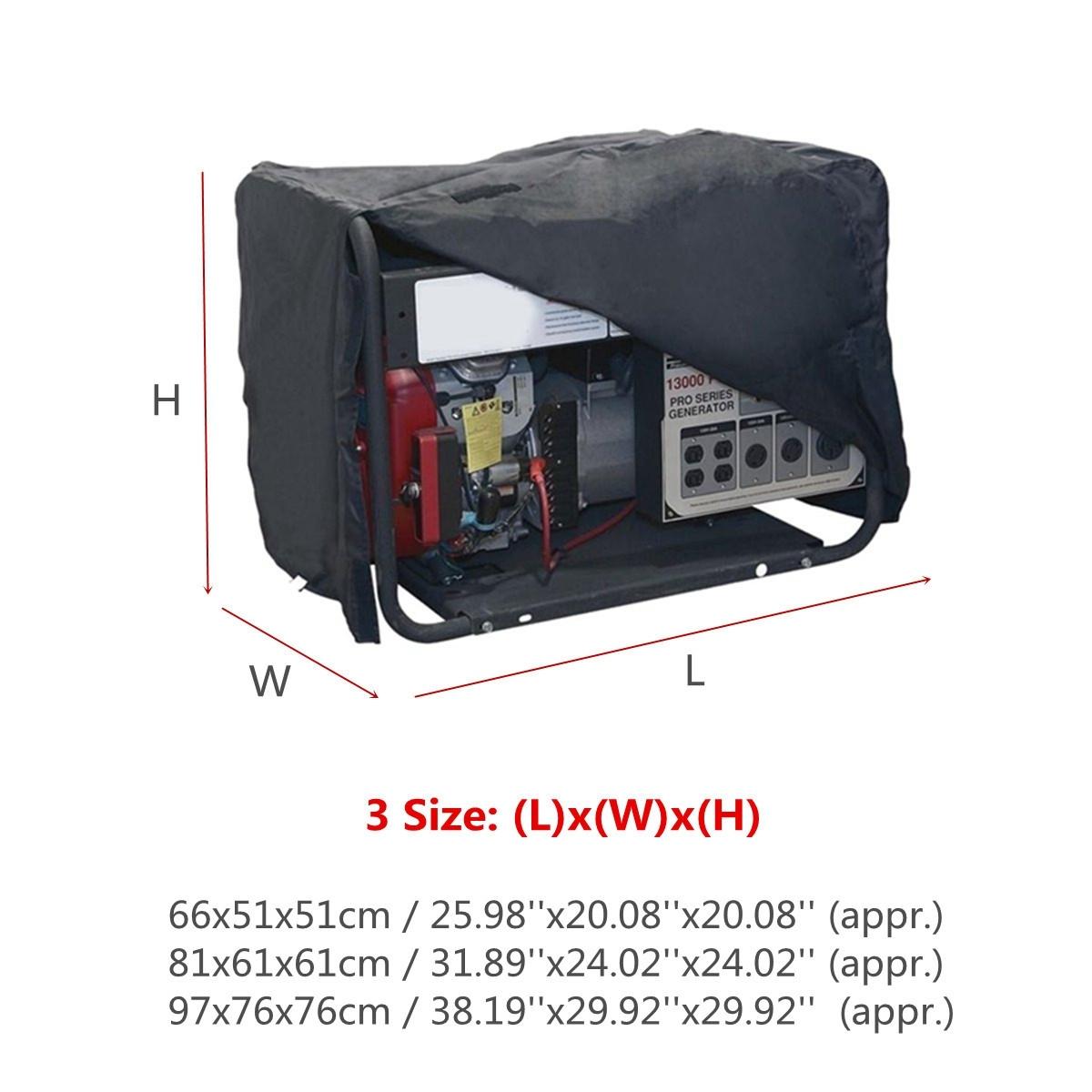 Waterproof Generator Cover - 66X51X51Cm - Black Oxford Cloth-1915196953986207745