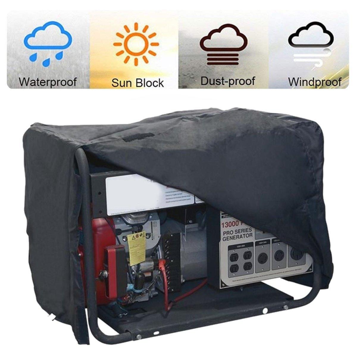Waterproof Generator Cover - 66X51X51Cm - Black Oxford Cloth-1915196953986207747