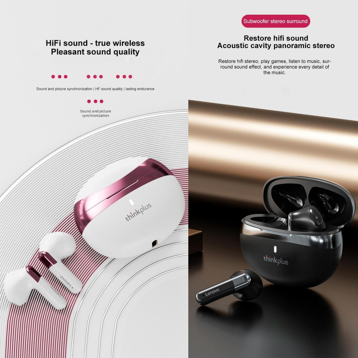 Wireless Bluetooth Earphones With Hd Mic - Black-1915196842975563777