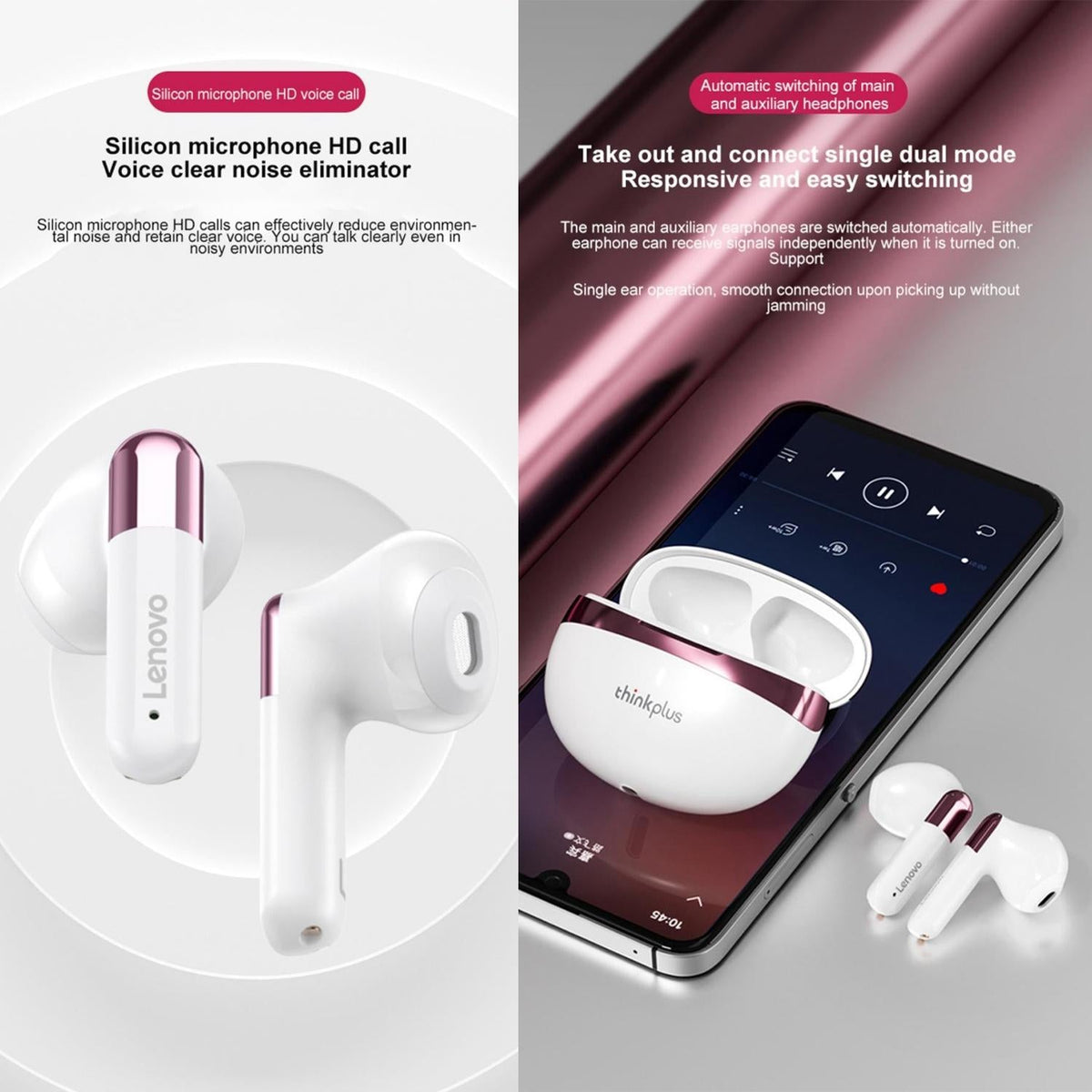 Wireless Bluetooth Earphones With Hd Mic - Black-1915196842975563778