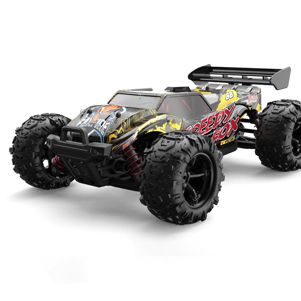 High Speed 4Wd Rc Car - 1 18 Scale - Black / Yellow-1915196970289467401