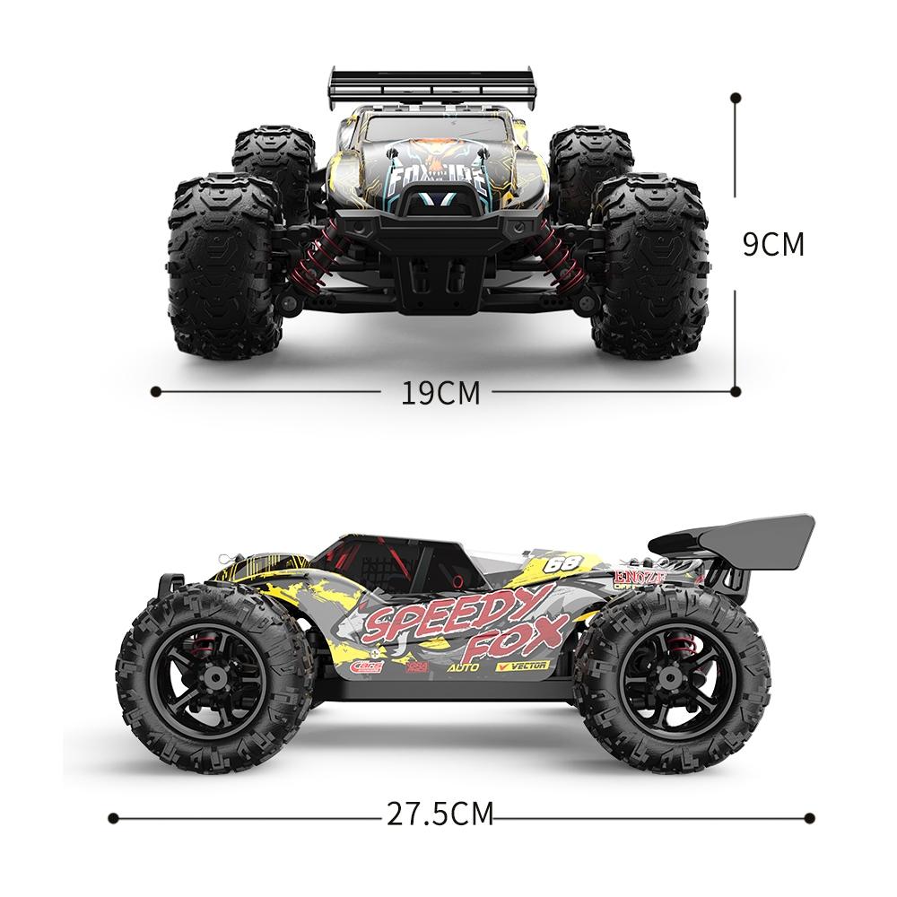 High Speed 4Wd Rc Car - 1 18 Scale - Black / Yellow-1915196970289467394