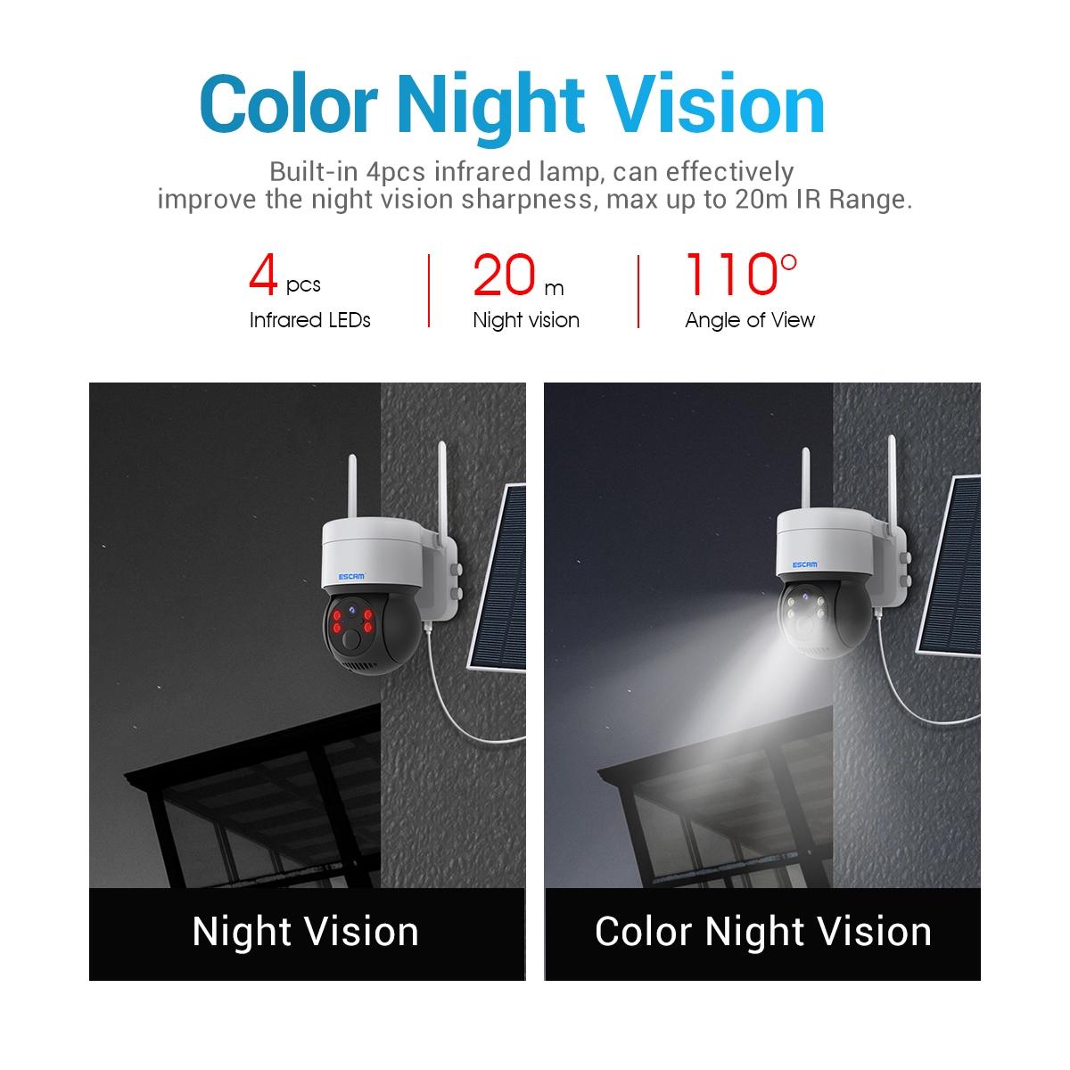 2Mp Solar Wifi Camera With Night Vision And Two-Way Audio - Black-1915196871832375299