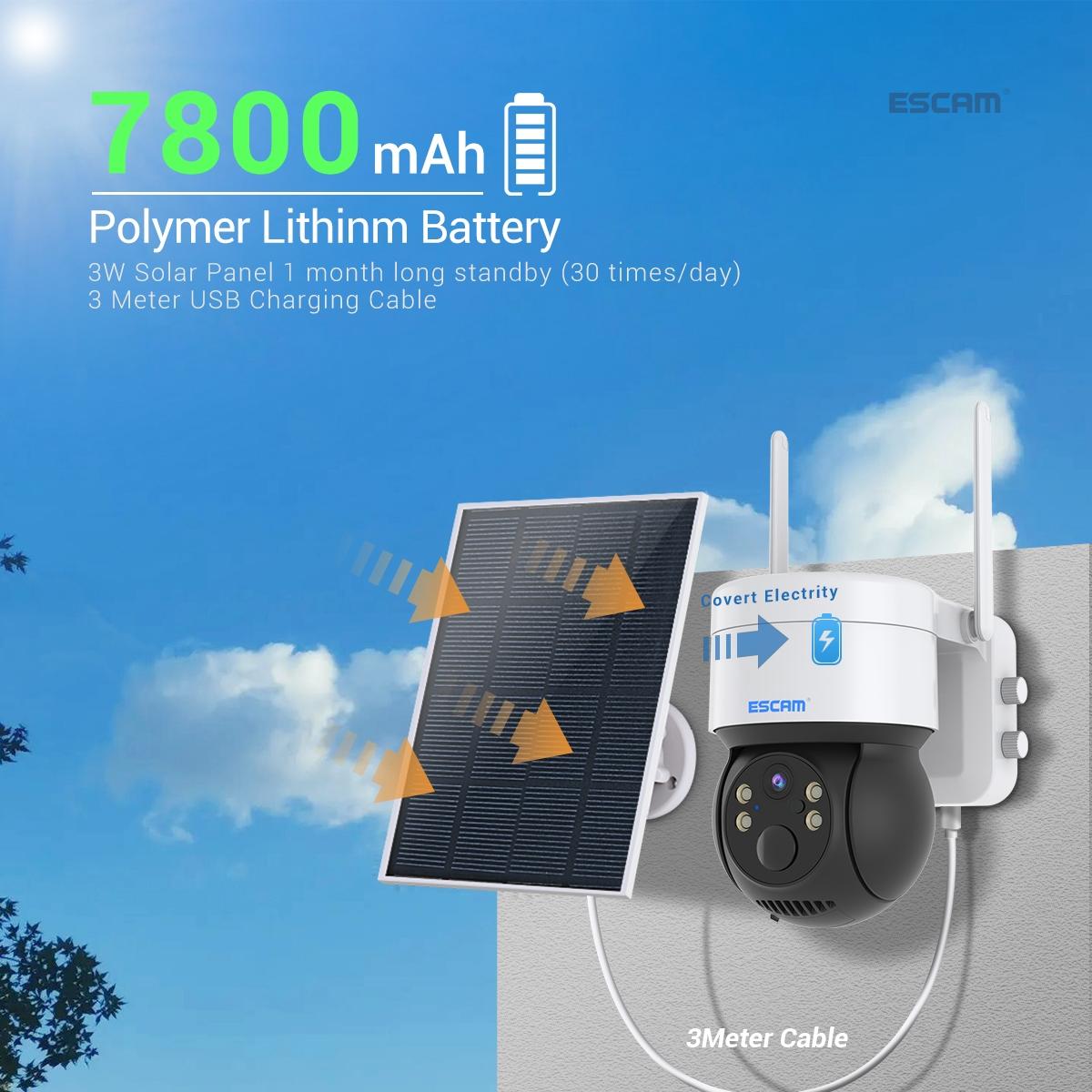 2Mp Solar Wifi Camera With Night Vision And Two-Way Audio - Black-1915196871832375301