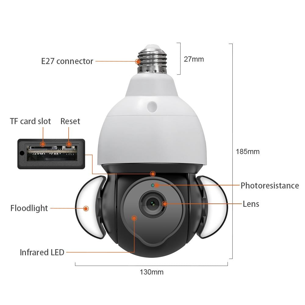 5Mp Floodlight Camera Bulb - E27-1915197194894446593