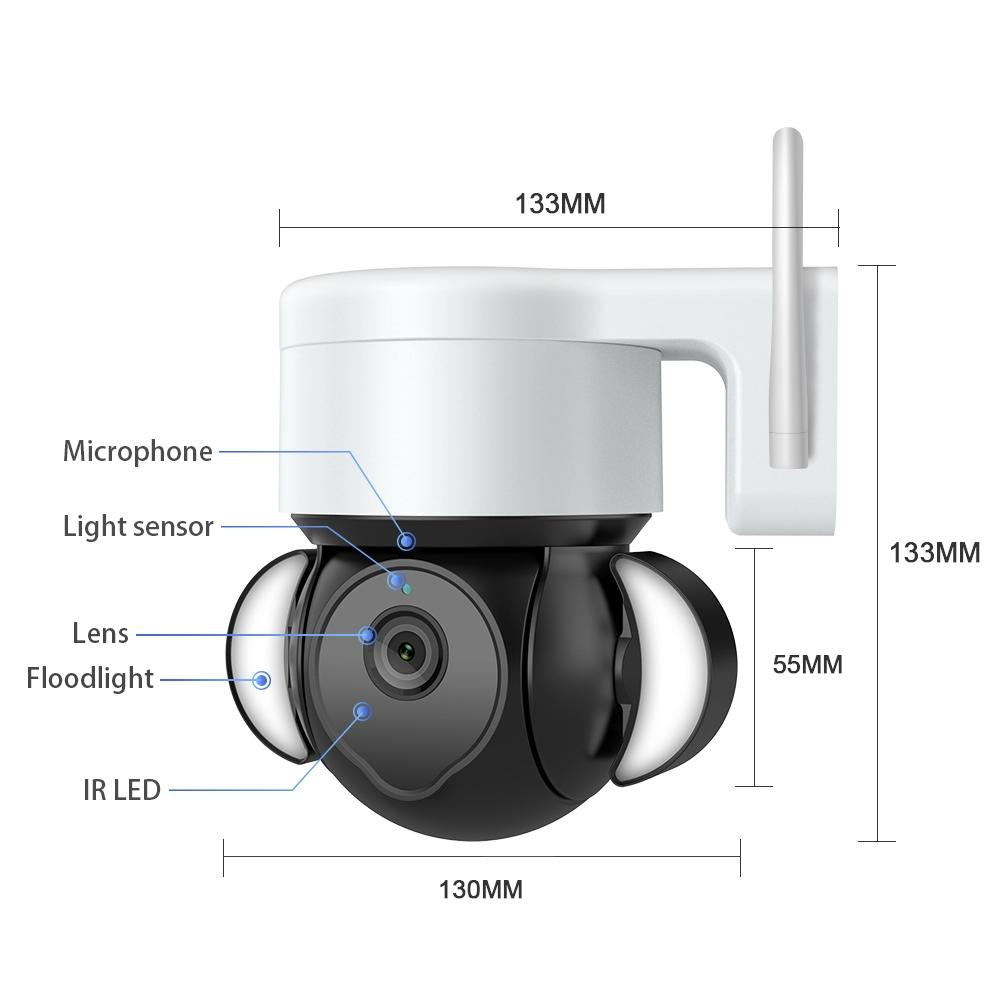 Smart Security Floodlight Camera With 4Mp Resolution Two-Way Audio And Night Vision-1915198019477835777