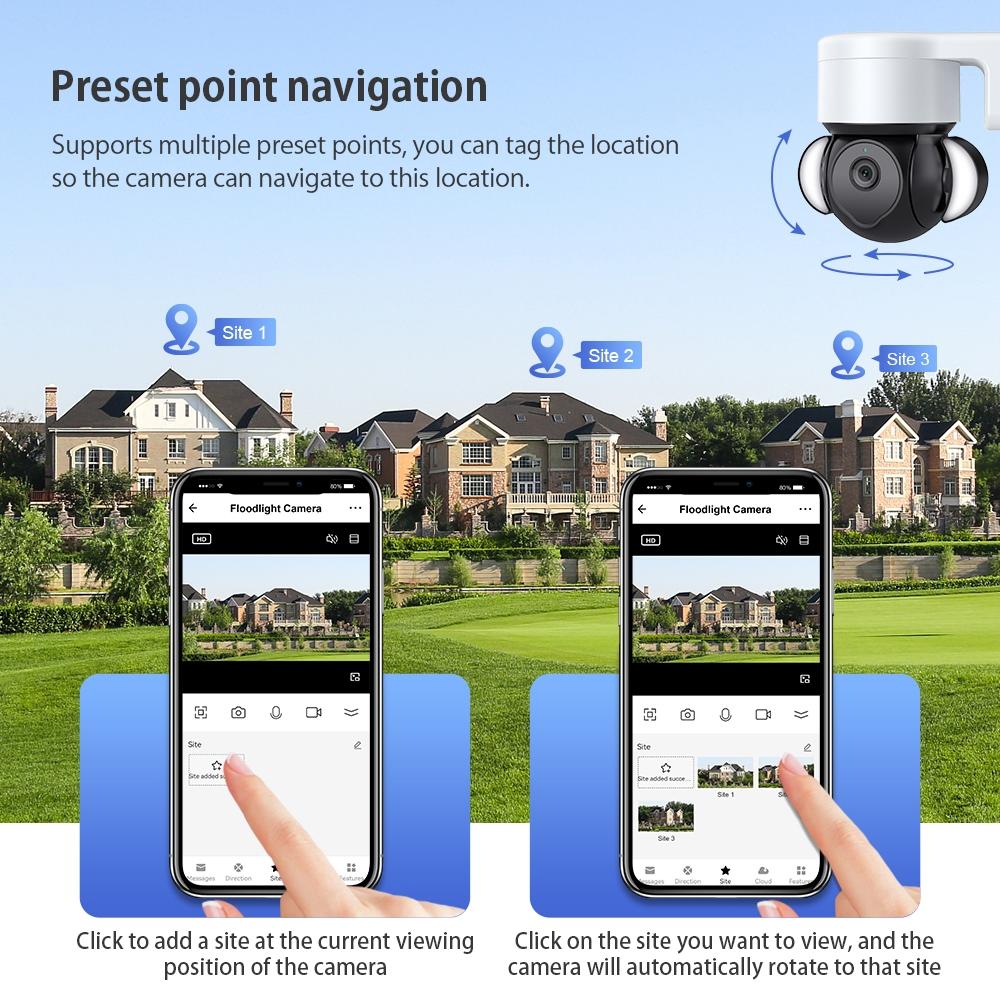 Smart Security Floodlight Camera With 4Mp Resolution Two-Way Audio And Night Vision-1915198019477835783
