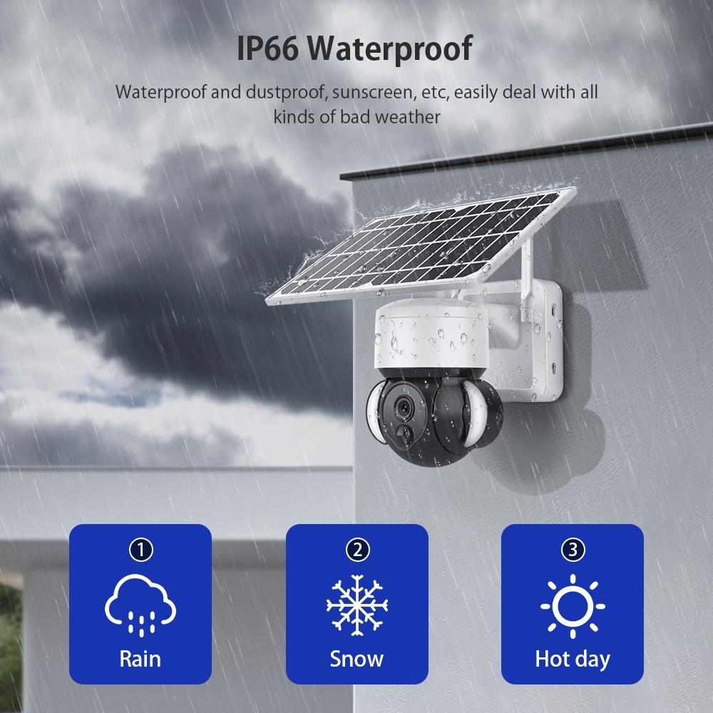 Solar Wifi Ptz Camera With Pir Detection - 2.4G - Battery Powered-1915197206688829448