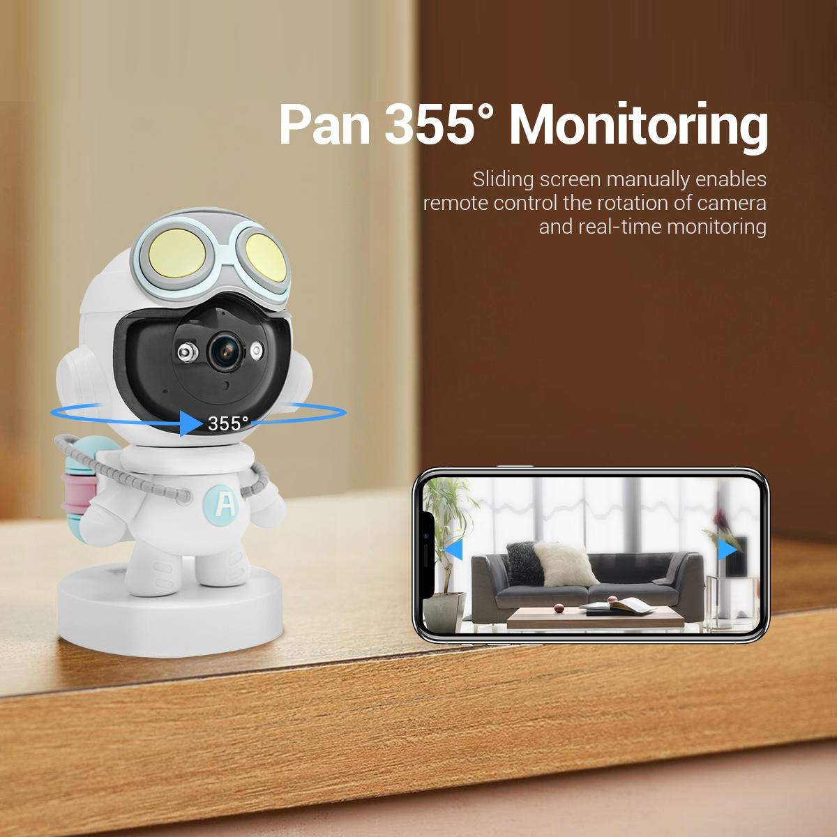 2Mp Wifi Camera With Motion Detection Tracking Sound Alarm Cloud Storage Two-Way Audio Night Vision-1964932290895286278