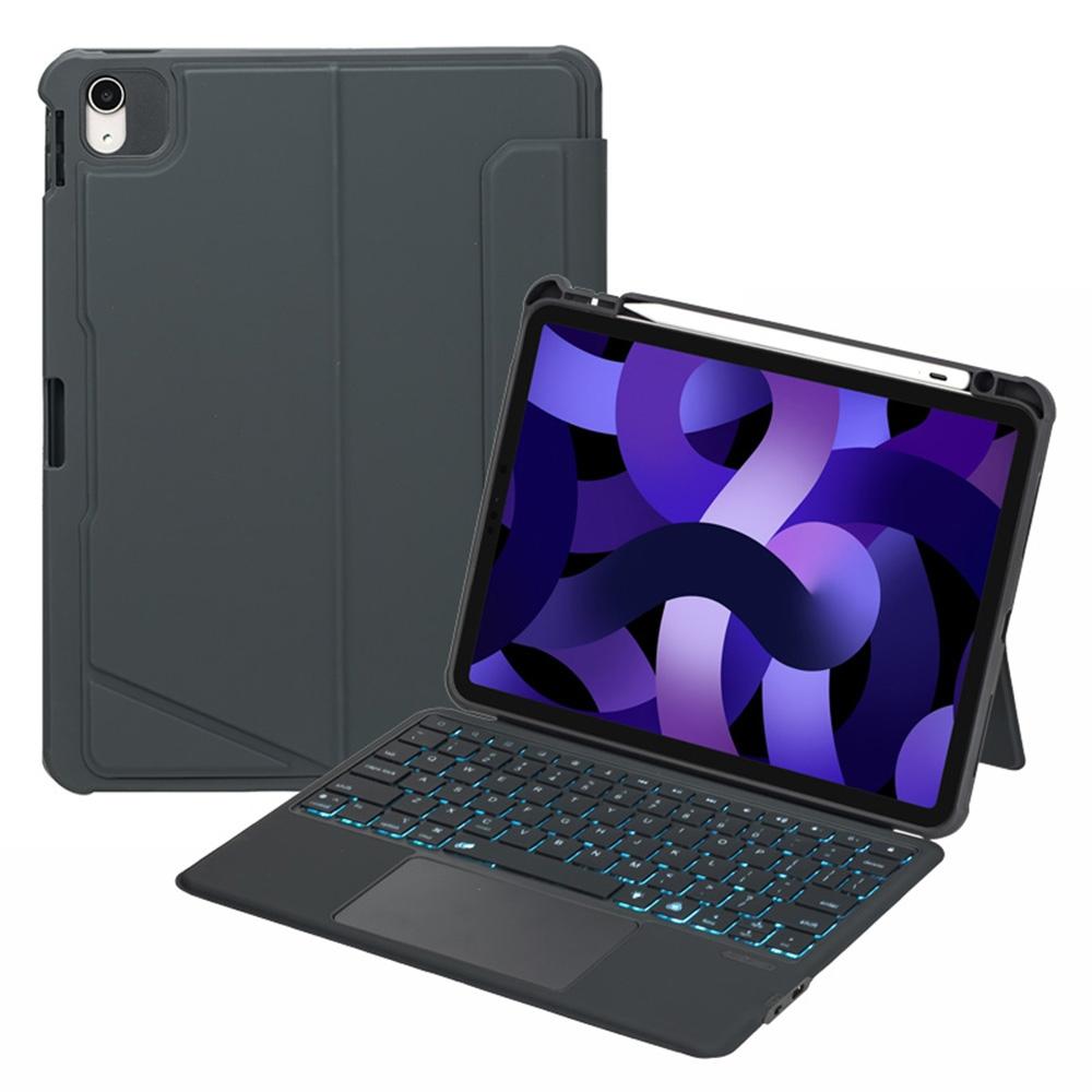 10.9 Ipad 10Th Gen 2022 Bluetooth Keyboard Leather Case With Touch Backlight And Split Design-1915198283240837127