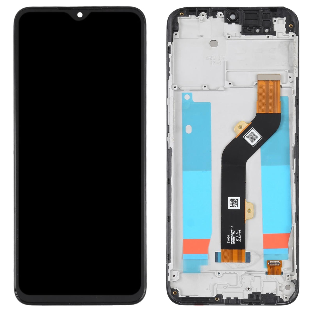 Lcd Screen Replacement For Infinix Hot 10T - Full Assembly With Frame-1915197444996599815