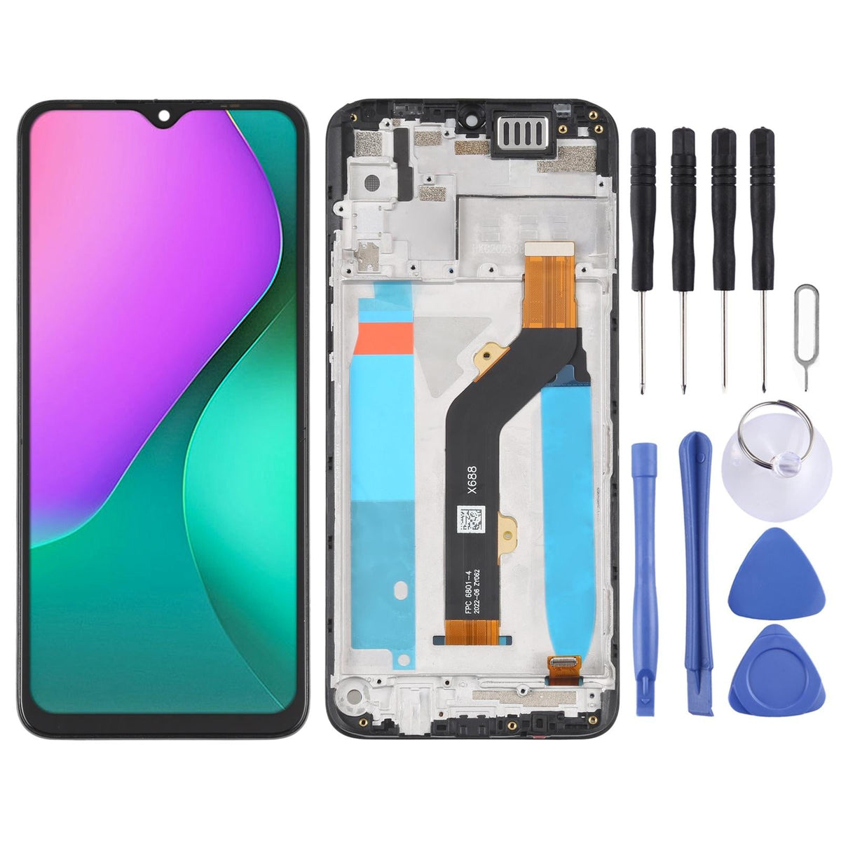 Infinix Hot 10 Play / Smart 5 Lcd Screen Assembly With Frame-1915197869753765893