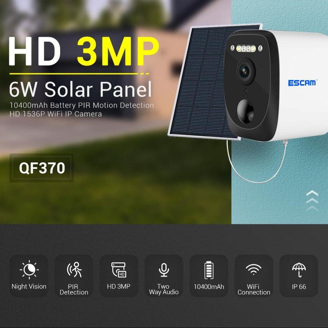 Wireless Solar Ip Camera With Night Vision & Two-Way Audio-1915197527427256321
