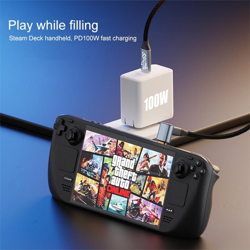 Steam Deck Usb-C Stereo Extension Cable - 0.5M Curved 100W-1915198287703576581
