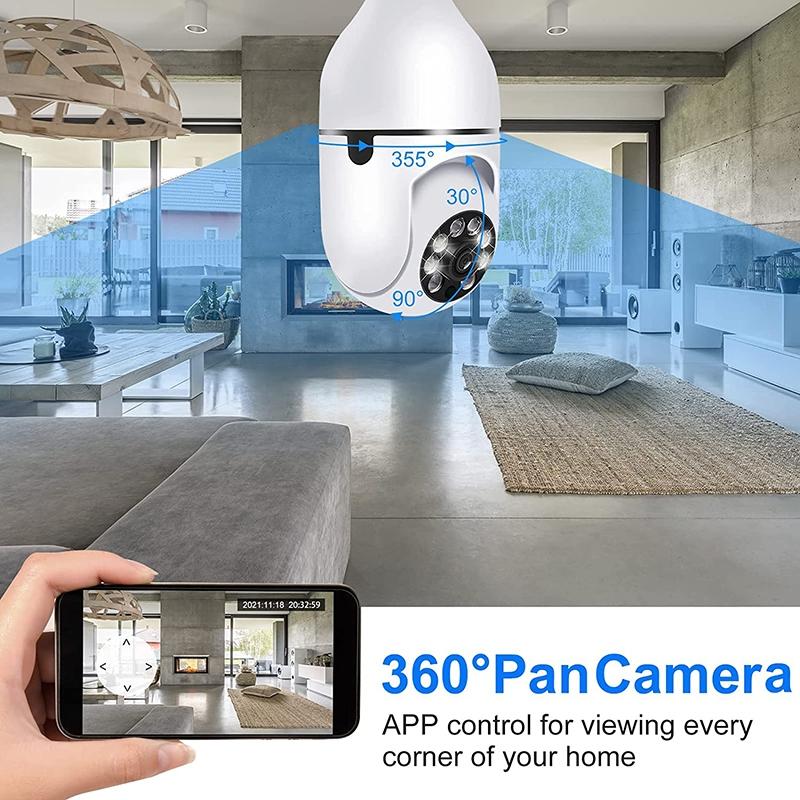 1080P Wifi Light Bulb Camera With Night Vision And Two-Way Voice-1915197672269156359