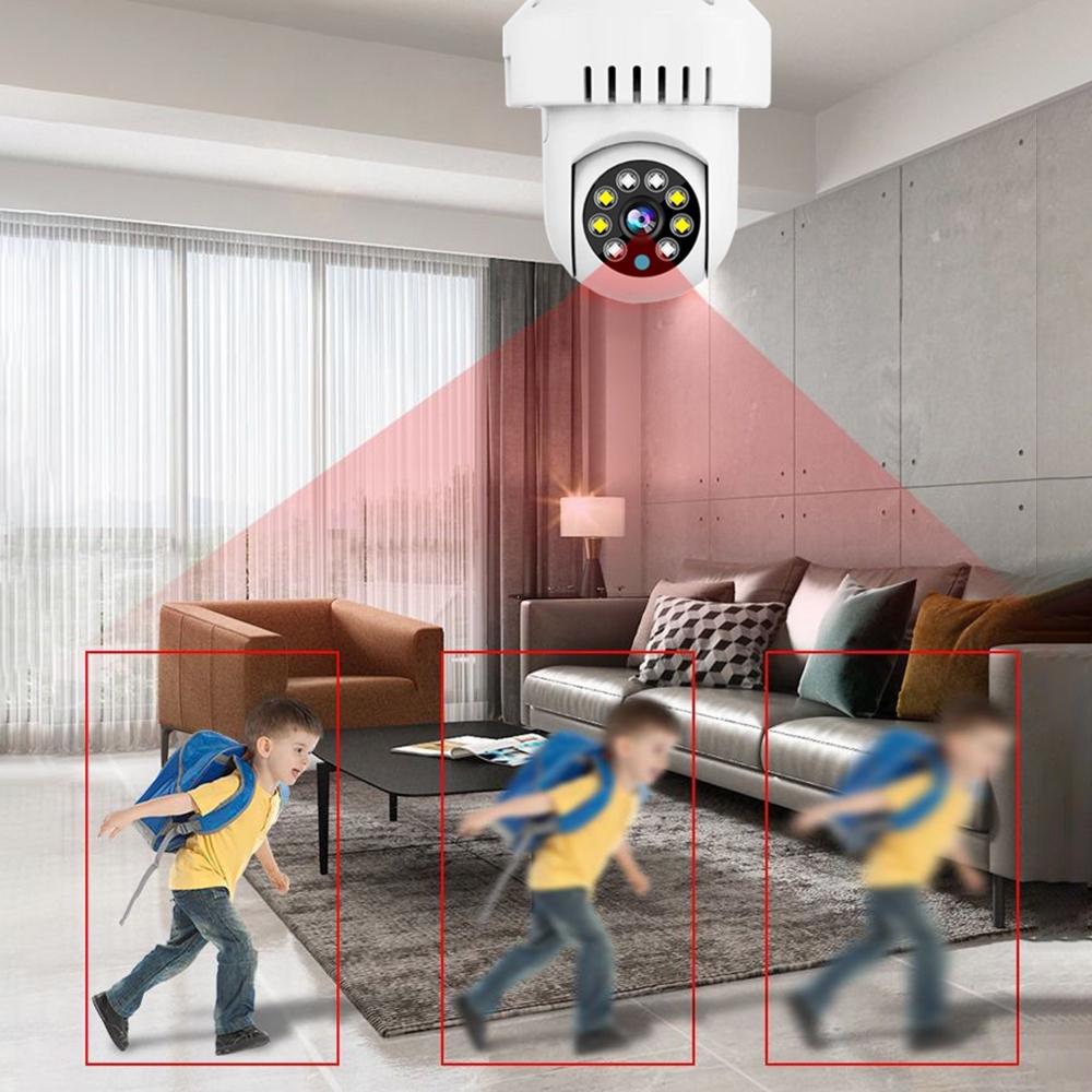 1080P Wifi Camera With Night Vision And Two-Way Voice - Smoke Alarm Bulb-1964932269323980806