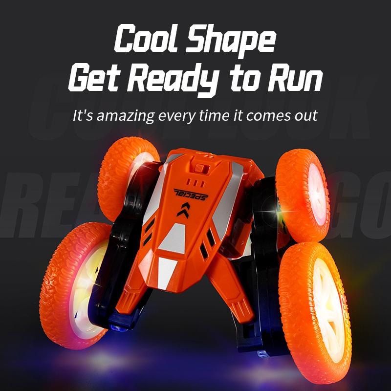 Flower Rc Car With Music - Stunt Street Dance - Orange-1915196689078161412