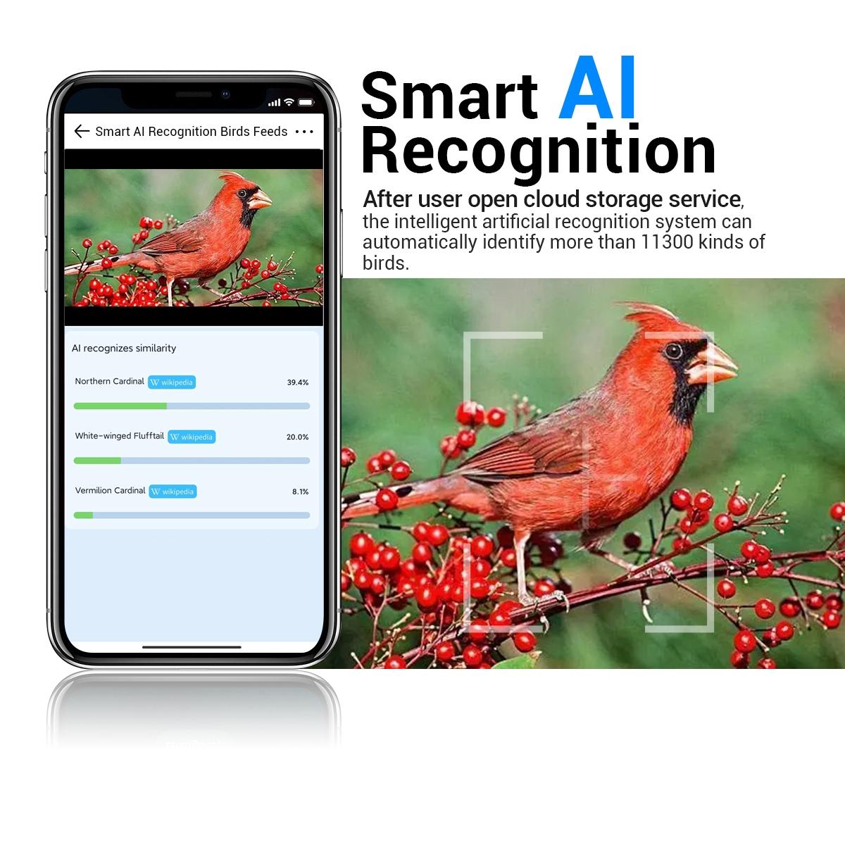 2Mp Wifi Camera With Ai Bird Recognition And Pir Motion Detection-1915197557265534984