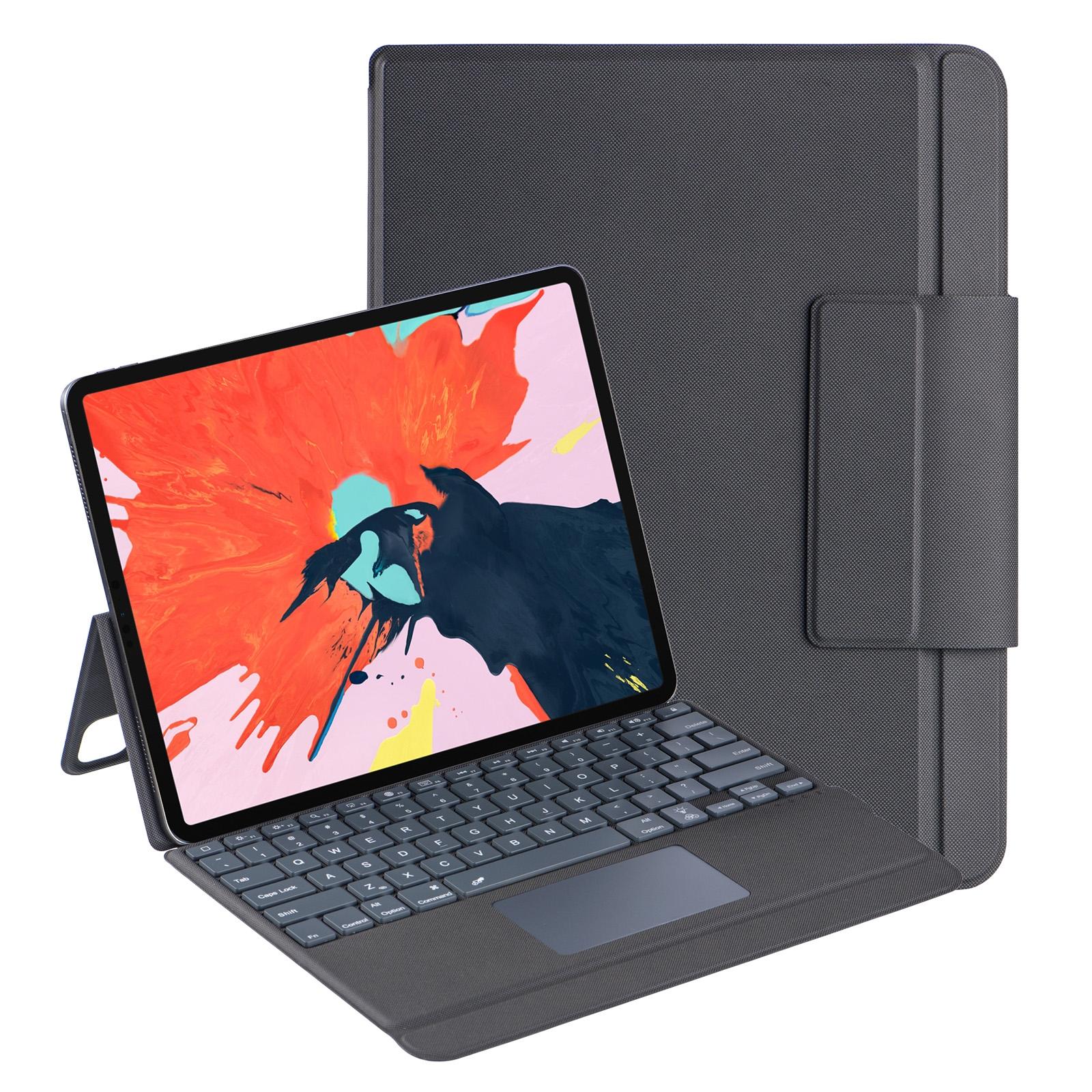 Backlit Bluetooth Keyboard Leather Case For Ipad Pro 12.9 - Black-1915196816069103616