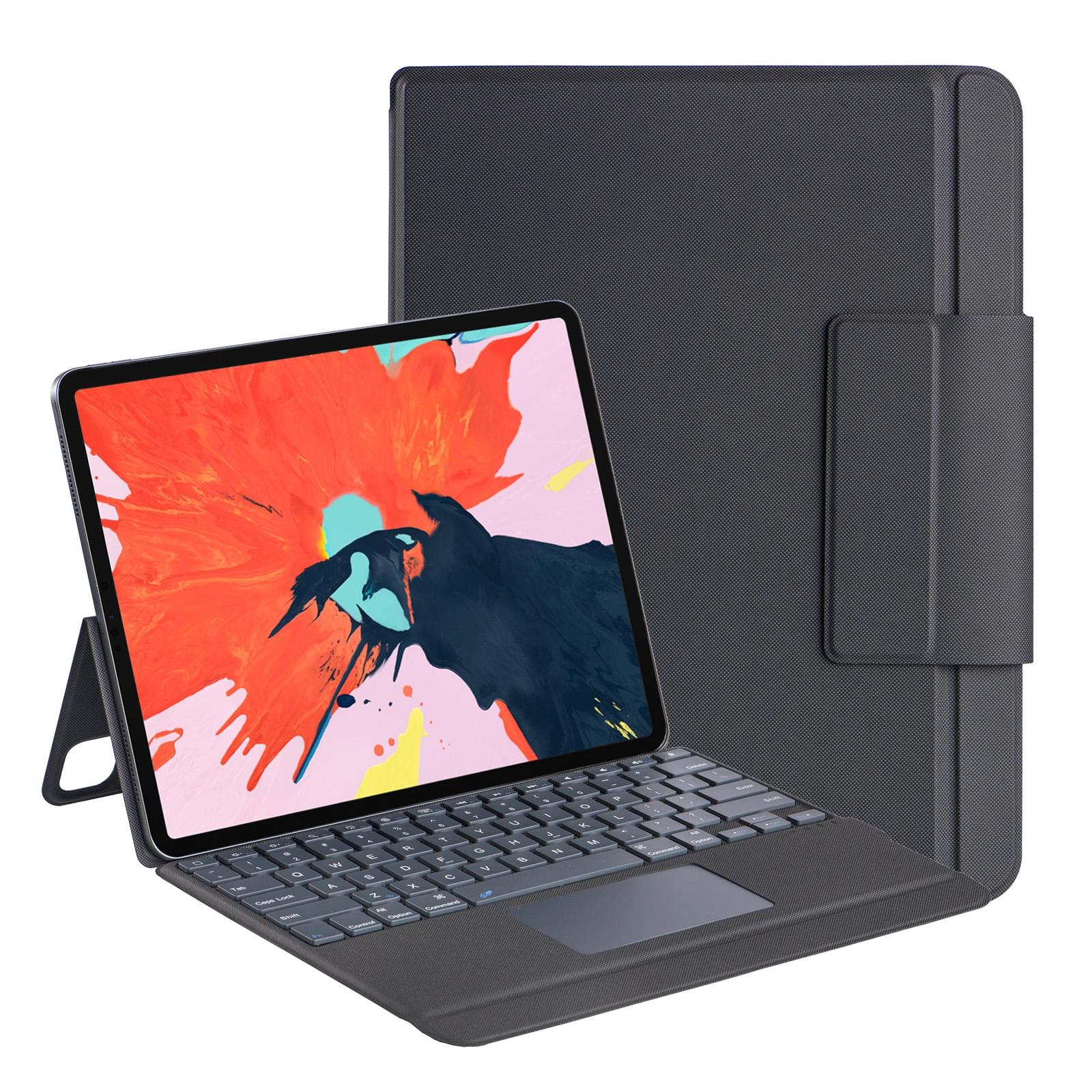 Bluetooth Keyboard Leather Case For Ipad Pro 12.9 - Black 2022 / 2021 / 2020 / 2018-1915196858729369606