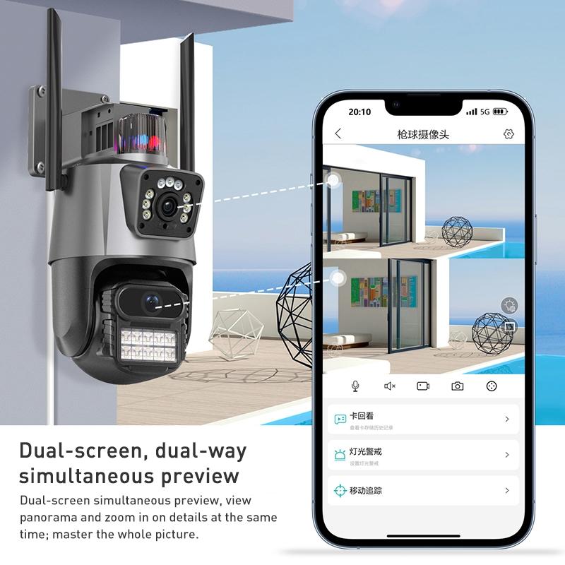 Smart Dual 2Mp Wifi Spherical Ip Camera With Humanoid Recognition And Alarm-1964932337900851203