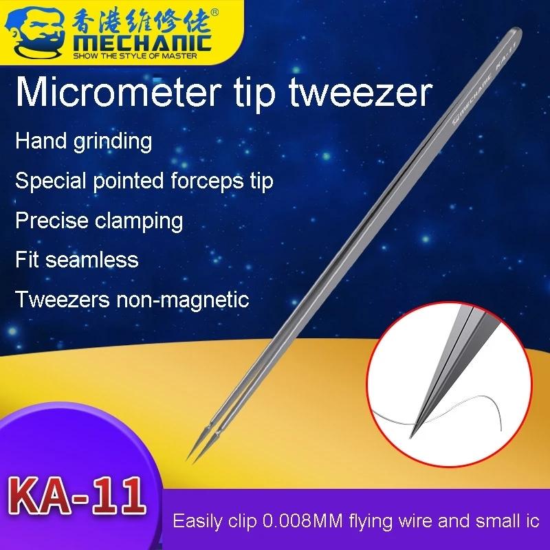 11 Non-Magnetic Pointed Tweezers For Mechanics-1915198224596078594