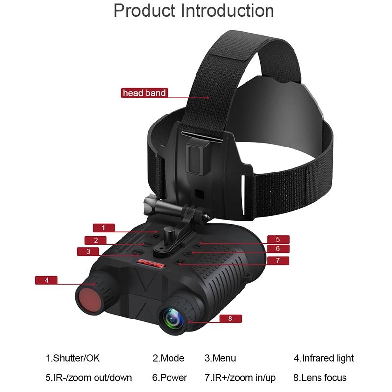 Gd916 2.7 Inch Tft Screen Binocular Head Mounted Infrared Night Vision Binoculars-1922443438654099458