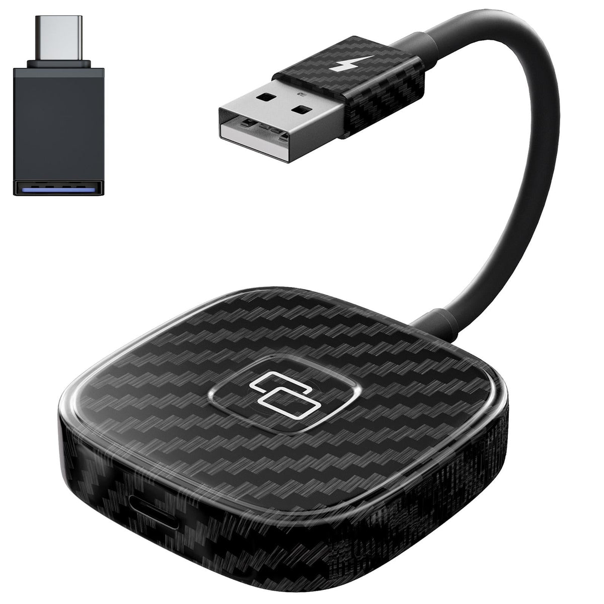 Carplay Adapter For Iphone - Carbon Fiber Usb & Usb-C-1915196945736011776