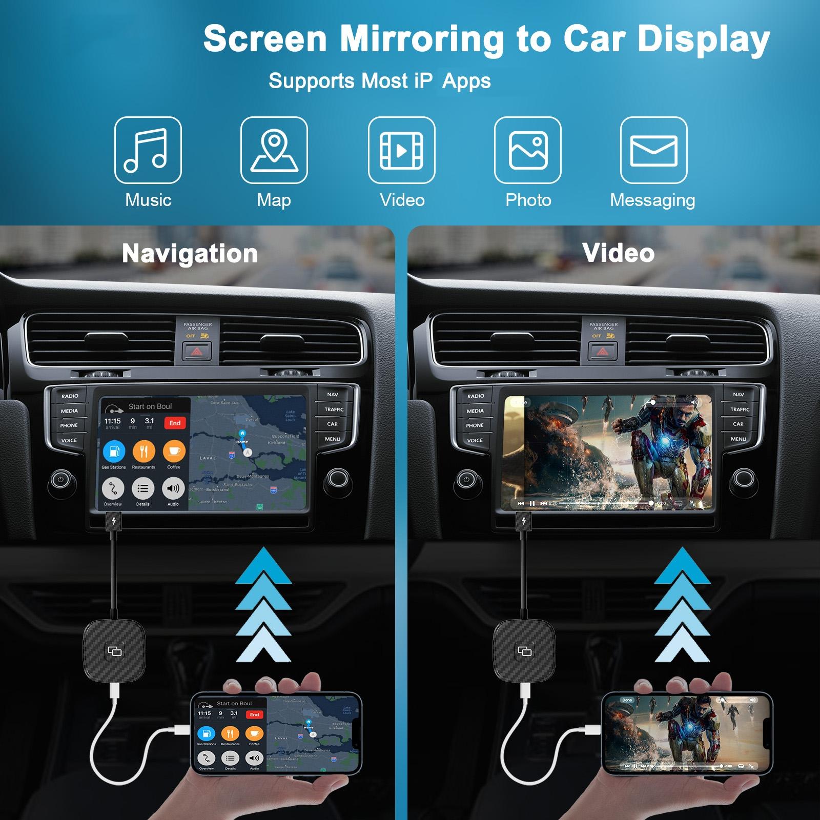 Carplay Adapter For Iphone - Carbon Fiber Usb & Usb-C-1915196945736011778