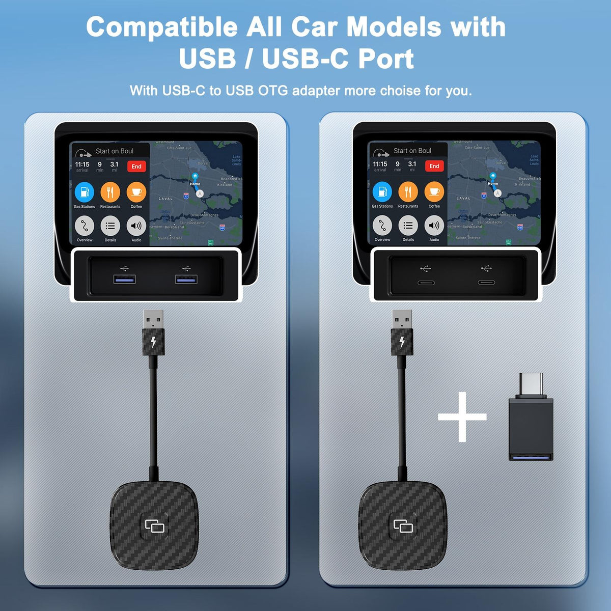 Carplay Adapter For Iphone - Carbon Fiber Usb & Usb-C-1915196945736011781