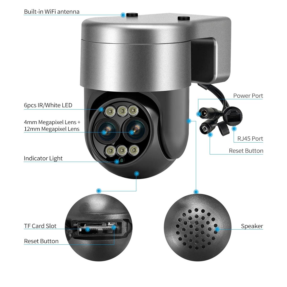8X Dual Lens Wifi Camera With Dual Light Source And Two-Way Voice & Motion Detection-1915196527790395395