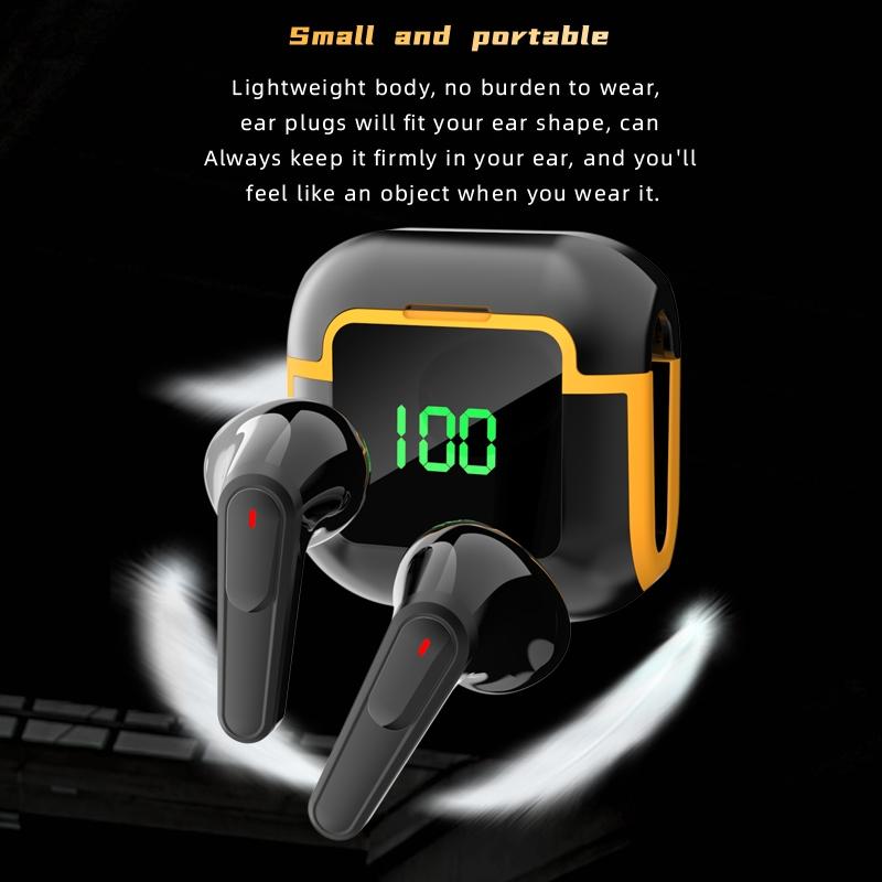 Intelligent Bluetooth Earphones With Digital Display - Pro 90 Hifi Black-1915197147087769604